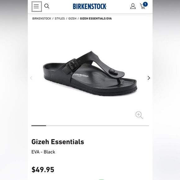 Birkenstock Black Slide Beach Sandals Lightweight Waterproof Sz 8-8.5 Beach Pool - Picture 5 of 16